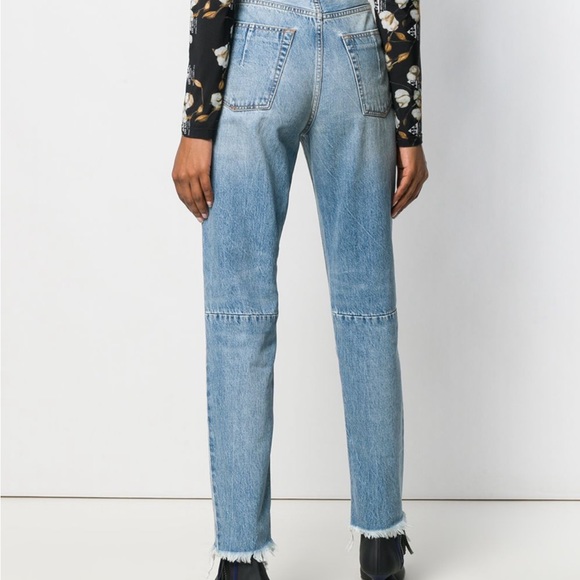 Farfetch Unravel Project Frayed Detail Slim Light Blue Jeans Raw Hem Size 28 - Picture 5 of 15